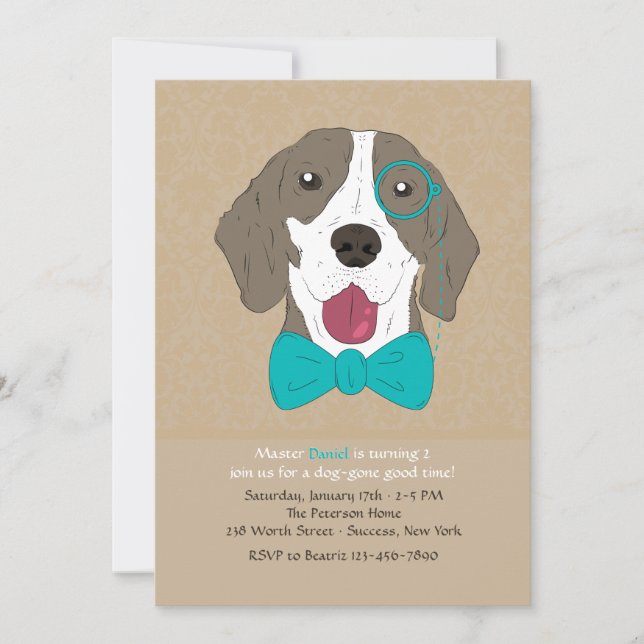 Sir Arthur Dog Invitation (Front)