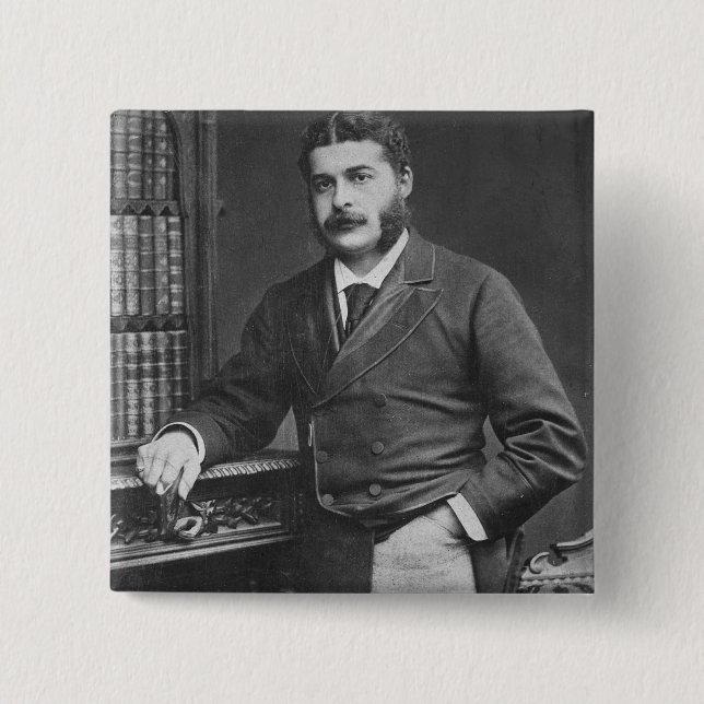 Sir Arthur Sullivan 2 Inch Square Button (Front)