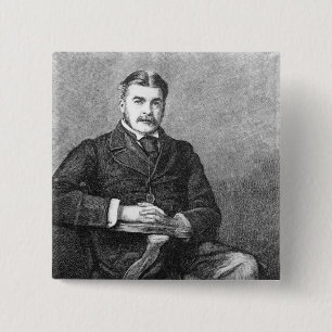 Sir Arthur Sullivan, engraved by C. Carter 2 Inch Square Button