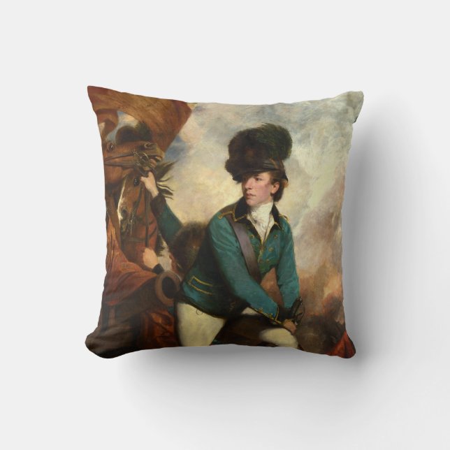 Sir Banastre Tarleton by Joshua Reynolds Throw Pillow (Front)