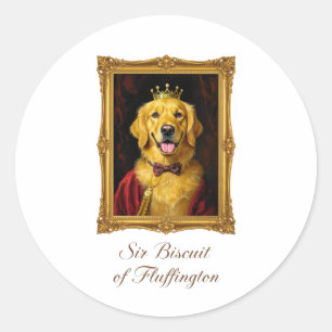 Sir Biscuit of Fluffington Classic Round Sticker