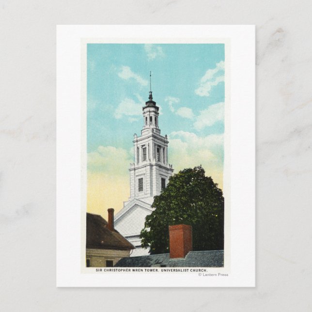 Sir Christopher Wren Tower View Postcard (Front)