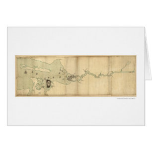 Sir Collyer's Fleet on Penobscot River Map - 1779