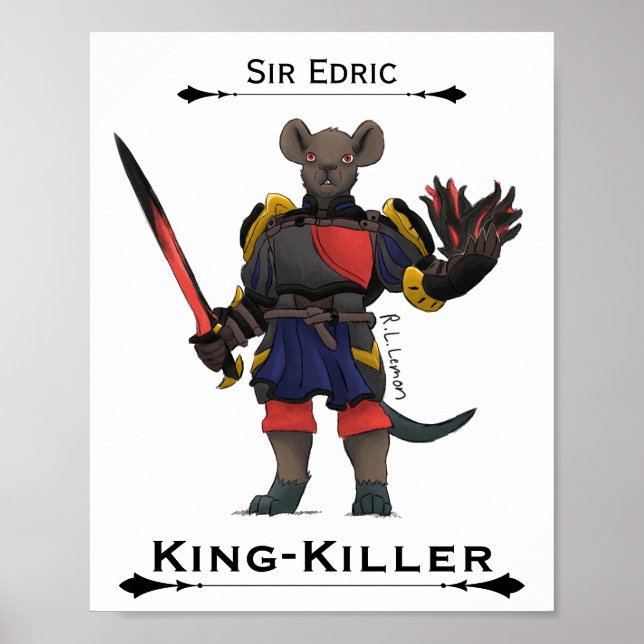 Sir Edric King-Killer Art Poster (Front)