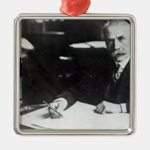 Sir Edward Elgar work on one  orchestral scores Metal Ornament