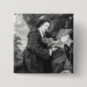 Sir Francis Dashwood  worshipping Venus 2 Inch Square Button