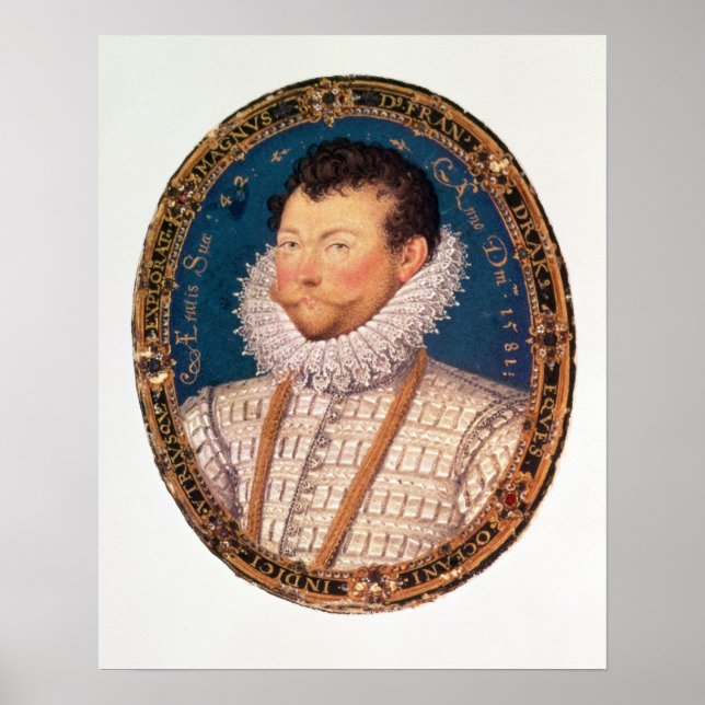 Sir Francis Drake, 1581 Poster (Front)