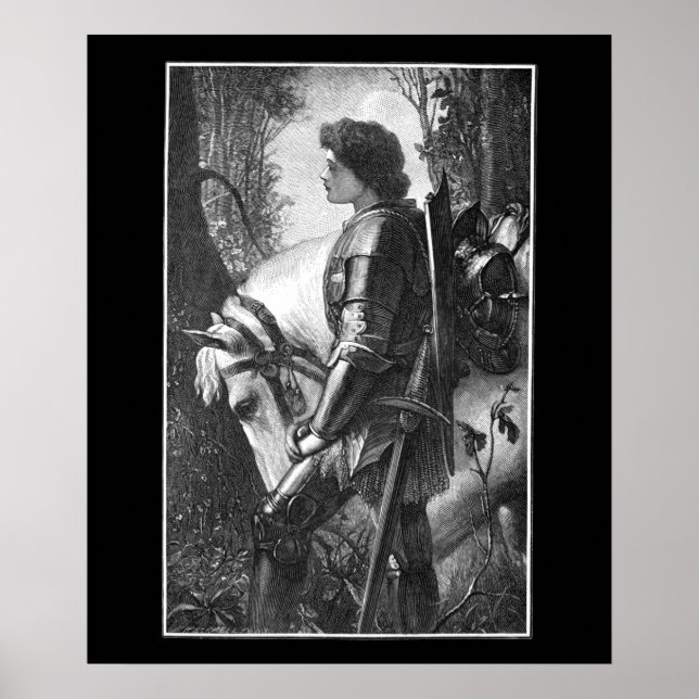 Sir Galahad - G.F. Watts Engraved by H.W. Peckwell Poster (Front)
