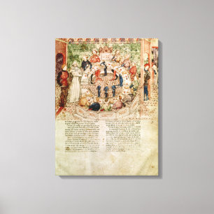 Sir Galahad is Welcomed to the Round Table Canvas Print