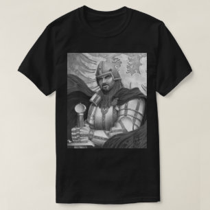 Sir Gawain en T-shirt noir et blanc