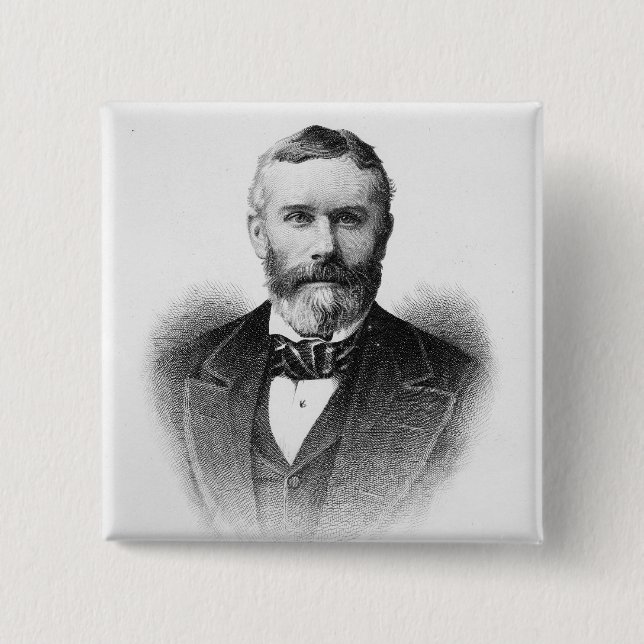 Sir George Otto Trevelyan 2 Inch Square Button (Front)
