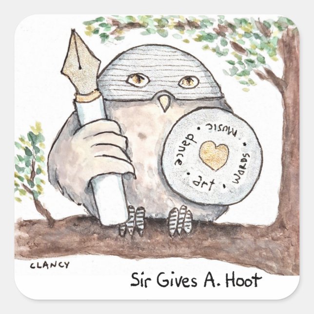 Sir Gives A Hoot sticker (Front)