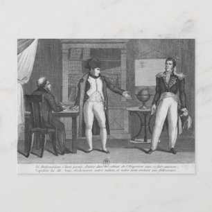 Sir Hudson Lowe comming in the study of Napoleon Postcard