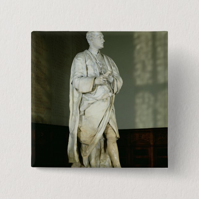 Sir Isaac Newton 2 Inch Square Button (Front)