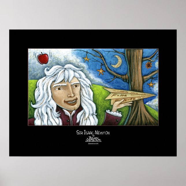 Sir Isaac Newton Poster (Front)