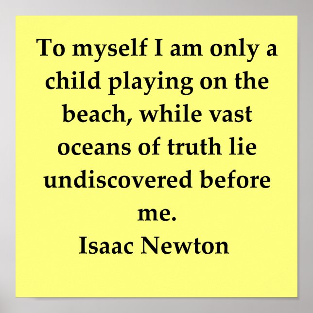 sir isaac newton quote poster (Front)