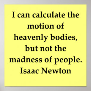 sir isaac newton quote poster