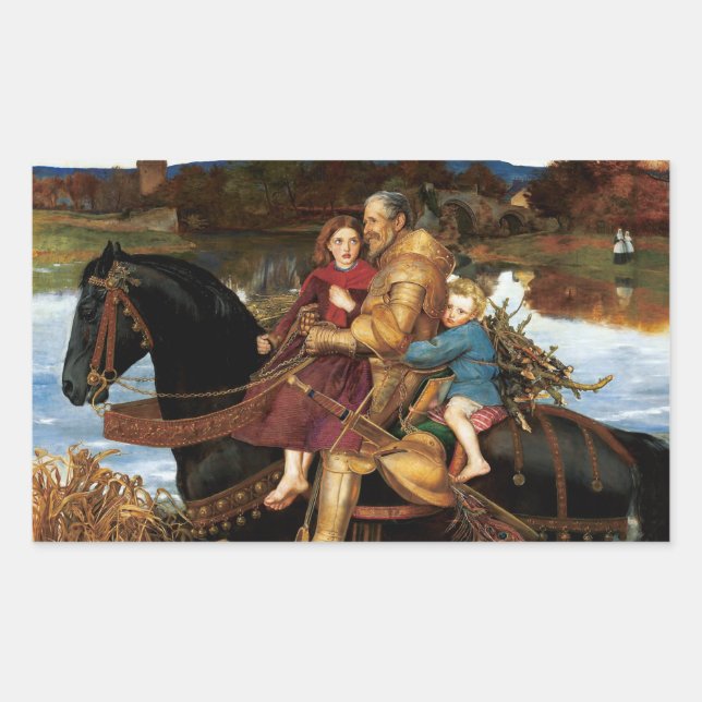 Sir Isumbras at the Ford c. 1857 by John Millais Sticker (Front)