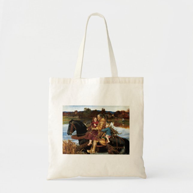 Sir Isumbras at the Ford c. 1857 by John Millais Tote Bag (Front)