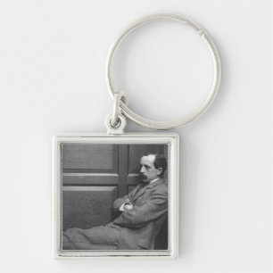 Sir James Matthew Barrie (1860-1937) (b/w photo) Keychain