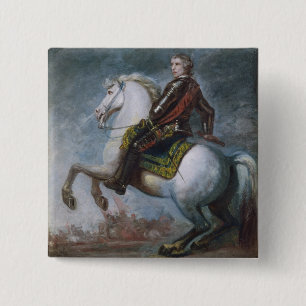 Sir Jeffrey Amherst (1717-97) c.1768 (oil on canva 2 Inch Square Button
