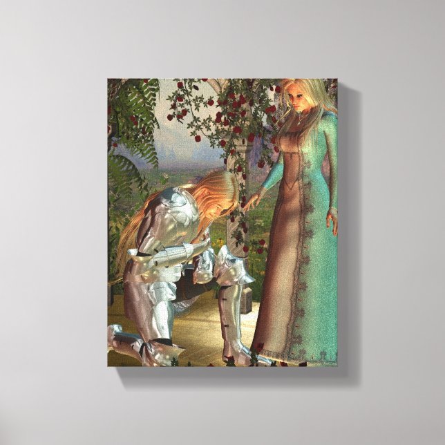 Sir Launcelot and Queen Guinevere Canvas Print (Front)