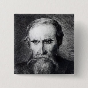 Sir Leslie Stephen, 1889 2 Inch Square Button