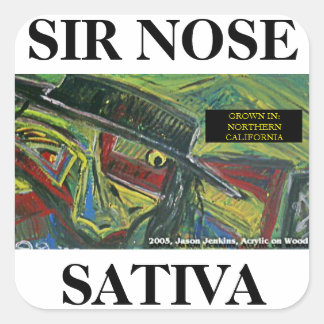 SIR NOSE SATIVA SQUARE STICKER