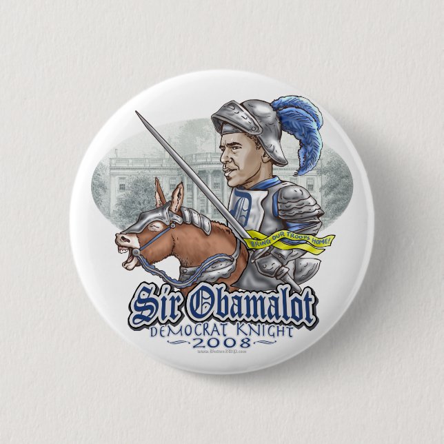 Sir Obamalot Obama 2008 Gear 2 Inch Round Button (Front)