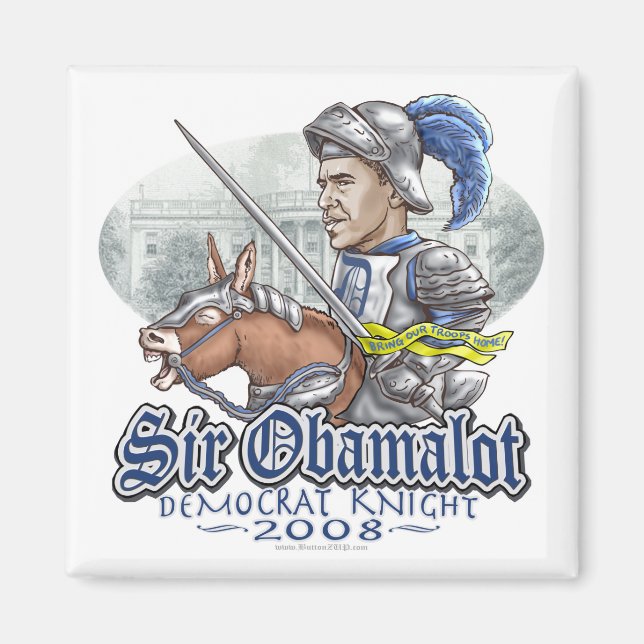 Sir Obamalot Obama 2008 Gear Magnet (Front)