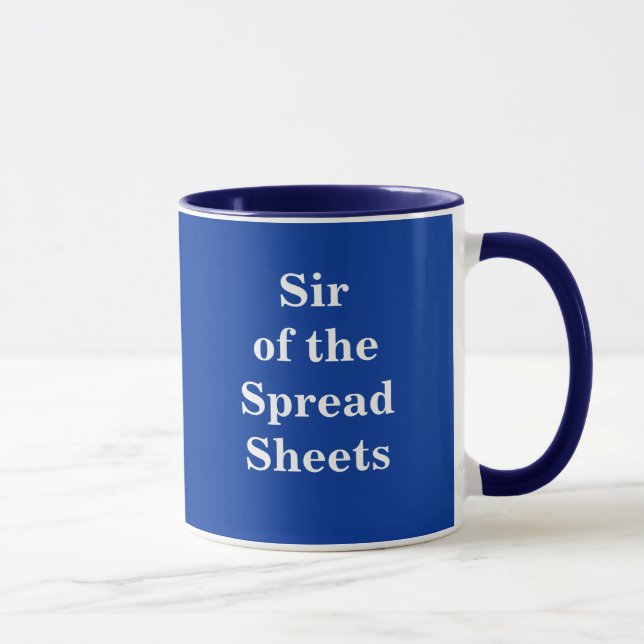 Sir of the Spreadsheets - Nickname mug (Right)
