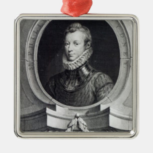 Sir Philip Sidney Metal Ornament