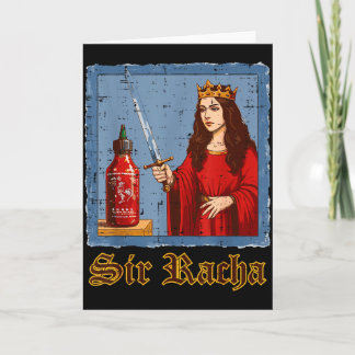 Sir Racha Hot Sauce Scy Funny Saying Food Men Wome Card