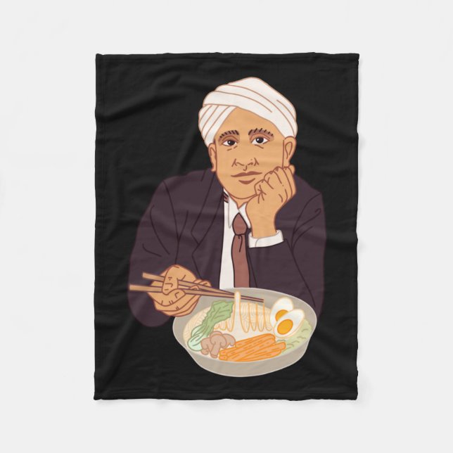Sir Raman Ramens Sticker  Fleece Blanket (Front)