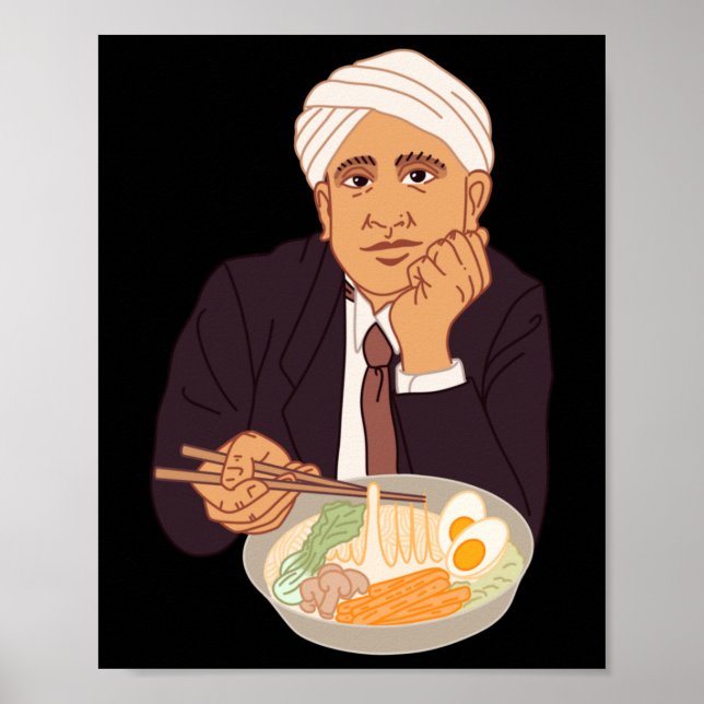 Sir Raman Ramens Sticker  Poster (Front)