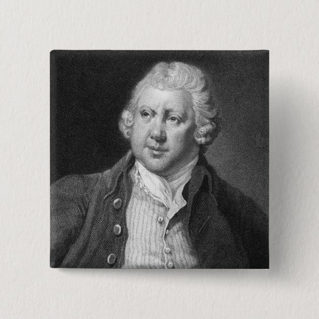 Sir Richard Arkwright 2 Inch Square Button (Front)