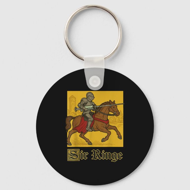 Sir Ringe Knight Vintage Pun  Keychain (Front)
