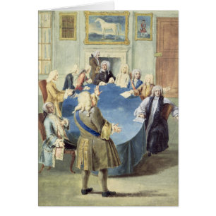 Sir Robert Walpole addressing his cabinet