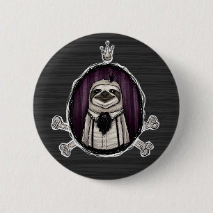 _sir slothington 2 inch round button