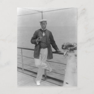 Sir Thomas Lipton at his yacht Postcard