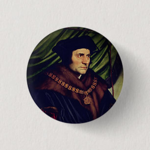 Sir Thomas More - by Hans Holbein, the Younger 1 Inch Round Button