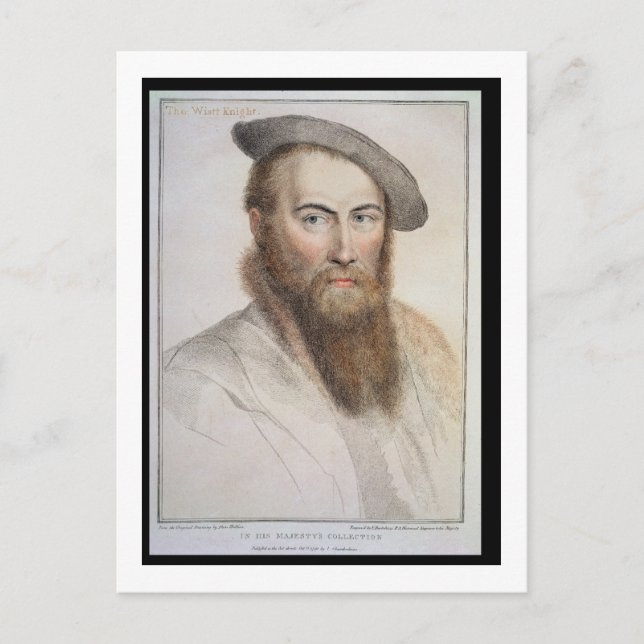 Sir Thomas Wyatt (c.1503-42) engraved by Francesco Postcard (Front)