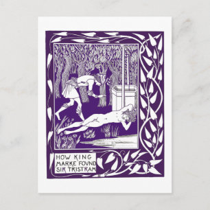 Sir Tristram by Aubrey Beardsley Illustration Postcard