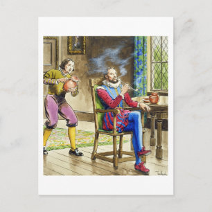 Sir Walter Raleigh (1554-1618) from 'Peeps into th Postcard