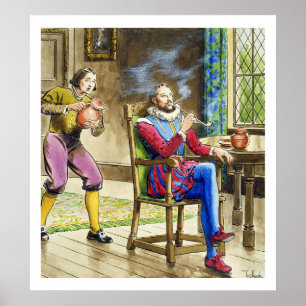 Sir Walter Raleigh (1554-1618) from 'Peeps into th Poster