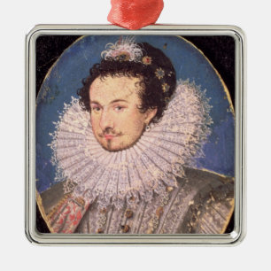 Sir Walter Raleigh Metal Ornament