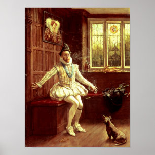 Sir Walter Raleigh's  First Smoke Poster
