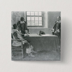 Sir William Berkeley Surrendering 2 Inch Square Button