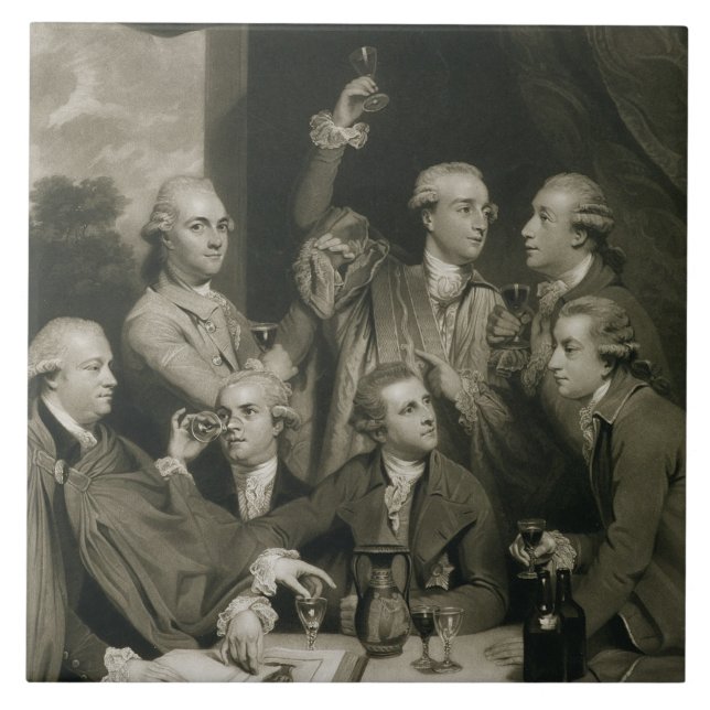 Sir William Hamilton (1730-1803) with other Connoi Tile (Front)