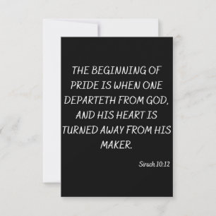Sirach 10:12 KJV Bible Écriture Carte de voeux